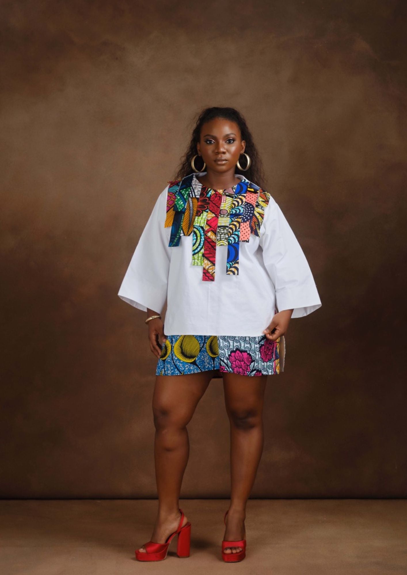 Ajoke Shift Top with Mini Skirt