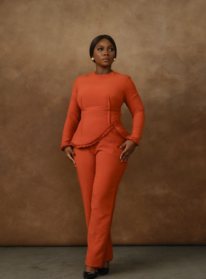 Abba Trouser Set (Burnt orange) - Size 10 SALE