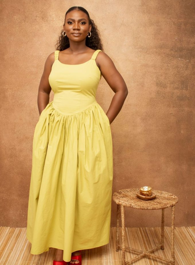 Ada Midaxi Dress (Mustard Yellow) -Size 8 SALE